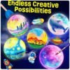 Paint Your Own Moon Lamp Kit, Cool Gifts DIY 3D Space Moon Night Light, Art Supplies Arts & Crafts Kit, Arts and Crafts for Kids Ages 8-12, Toys Girls Boy Birthday Gift Ages 3 4 5 6 7 8 9 10 11 12+ - Image 2