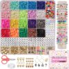 Mio Angle Bracelet Making Kit for Beginner 5000Pcs Preppy Polymer Friendship Bracelet Making with Charms Kit for Jewelry Making DIY Arts and Crafts Birthday Gifts Toys for Kids Age 6-13
