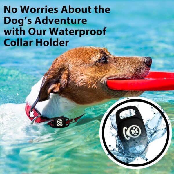 Pet Tracker for Dog, Dog Tracker Smart Pet Location Tracker with Holder, Personalized Smart Item Finder, MFi Certificated Dog Tracking Device, No Monthly Fee, Works with Find My(iOS Only), Black - Image 2