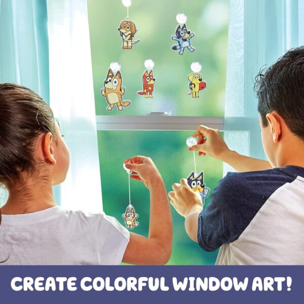 Bluey Window Art Suncatchers Kit for Kids to Paint, Great at-Home Craft Activity or Birthday Party Idea, Toys for Ages 3, 4, 5, 6 - Image 3