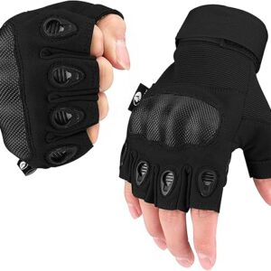 Mossy Oak Fingerless Tactical Gloves for Men and Women- Motorcycle Gloves for Tactical Shooting, Hunting, Cycling and Hiking