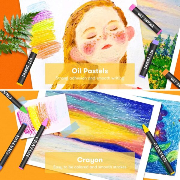 iBayam Art Supplies, 150-Pack Deluxe Wooden Art Set Crafts Drawing Painting Kit with 2 -Sketch Pads, 1-Coloring Book, Gift Box for Kids Adults Artist Beginners Teens Girls Boys 5 6 7 8 9 10 11 12 - Image 3