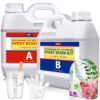Epoxy Resin - 105oz/0.8 Gallon Crystal Clear Epoxy Kit for Casting and Coating, Table Tops - Bubble Free Fast Curing 2 Part Art Resin for Jewelry Making, Wood, Molds, River Table, Crafts