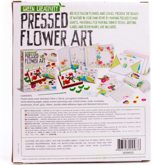 4M Green Creativity Pressed Flower Art Kit, Recycle Flowers Art & Crafts DIY Kit, For Boys & Girls Ages 5+ - Image 2
