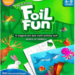 Skillmatics Art & Craft Activity - Foil Fun Animals, No Mess Art for Kids, Travel Toys, Craft Kits, DIY Creative Activity, Gifts for Boys & Girls Ages 4, 5, 6, 7, 8, 9