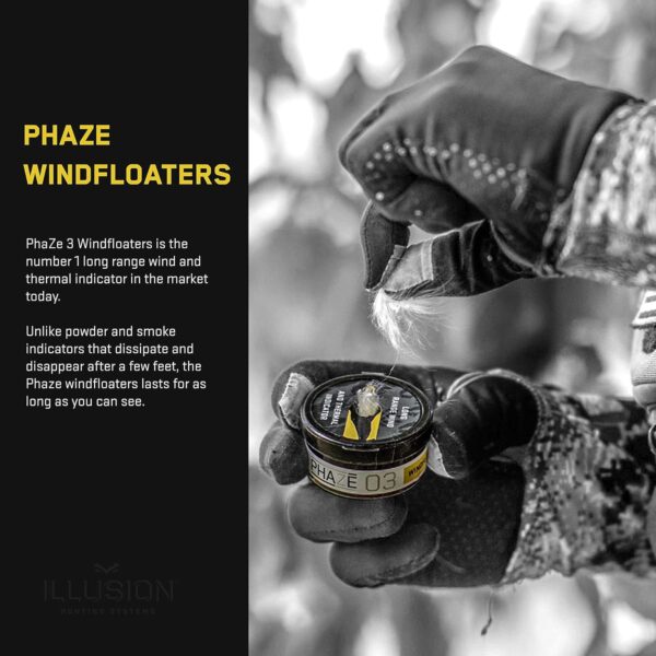 Windfloaters | Wind Direction Indicator | Thermal Indicator | #1 Windfloaters for Hunters | Hunting Accessories | PhaZe System by Illusion - Image 5