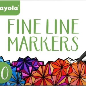 Crayola Fine Line Markers for Adults (40ct), Skinny Marker Set for Adult Coloring Books, Aesthetic Art Supplies, Stress Relief Activity, Easter Essential
