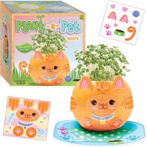 Creativity for Kids Plant-A-Pet: Kitty - Arts and Crafts for Ages 6-8+, Gifts for Girls and Stocking Stuffers, Boy and Girl Toys, Chia Seed Plant Pet