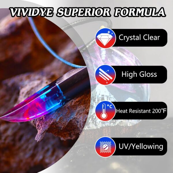Epoxy Resin - 105oz/0.8 Gallon Crystal Clear Epoxy Kit for Casting and Coating, Table Tops - Bubble Free Fast Curing 2 Part Art Resin for Jewelry Making, Wood, Molds, River Table, Crafts - Image 4