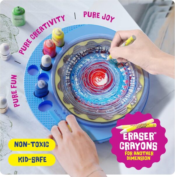 Paint Spin Art Machine Kit for Kids - Arts & Crafts for Boys & Girls Ages - Art Craft Set Gifts for 6-9 Year Old Boy, Girl- Cool Painting Spinner Toys Kits - Birthday Gift Ideas for Ages 6-12 Years - Image 2