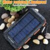 Solar Charger Power Bank, 20000mAh Portable Outdoor Waterproof Solar Battery Charger, Camping External Backup Battery Pack USB C Ports Input/Output, 2 Led Light Flashlight with Compass (Orange) - Image 6