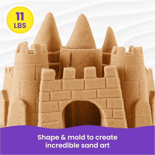 Kinetic Sand, 11lb (5kg) Natural Brown Play Sand, Mega Box for Arts and Crafts, Sandbox (Packaging May Vary), Moldable Sensory Toys for Ages 3 and up - Image 3