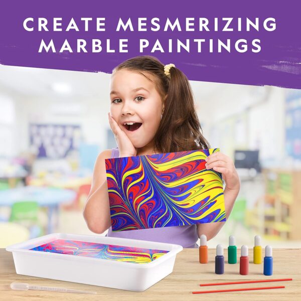 National Geographic Mega Arts and Crafts Kit for Kids – Mosaic Kit, Marbling Paint Kit & Air Dry Clay Pottery Kit – Art Projects for Kids Ages 8-12, Crafts for Girls and Boys (Amazon Exclusive) - Image 5