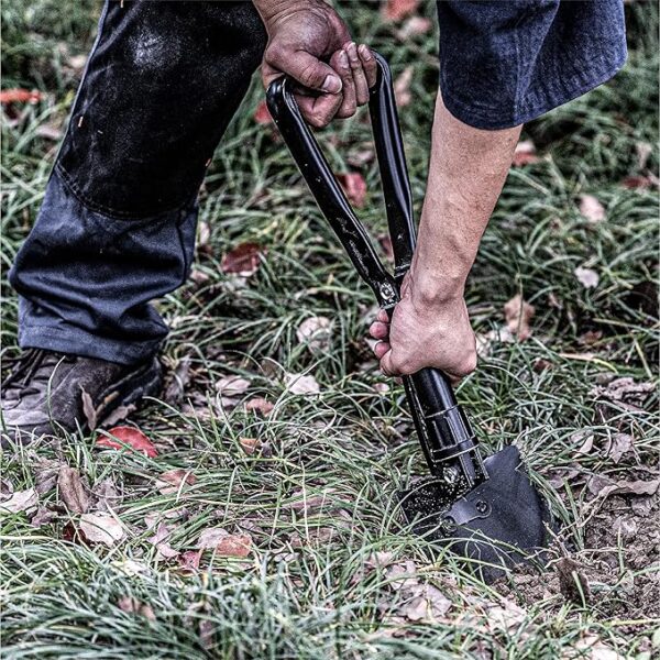 18'' Military Folding Camping Shovel, Offroad Survival High Carbon Steel Shovel (Olive) AugTouf by toolant - Image 5