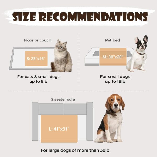 1 Pack 3 Blankets Super Soft Fluffy Premium Fleece Pet Blanket Flannel Throw for Dog Puppy Cat Paw Brown/Pink/White Small(23x16 inch) - Image 9