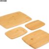 Farberware 4-Piece Reversible Bamboo Cutting And Charcuterie Board Set, Assorted Size