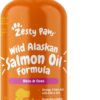 Zesty Paws Wild Alaskan Omega-3 Blend Pollock + Salmon Oil for Dogs and Cats- Skin and Coat Support, Omega 3 Supplement for Pets, 32oz