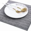 HYER KITCHEN Microfiber Dish Towels, Stripe Designed, Super Soft and Absorbent Dishcloth, Pack of 8, 12 x 12 Inch, Gray and White - Image 2