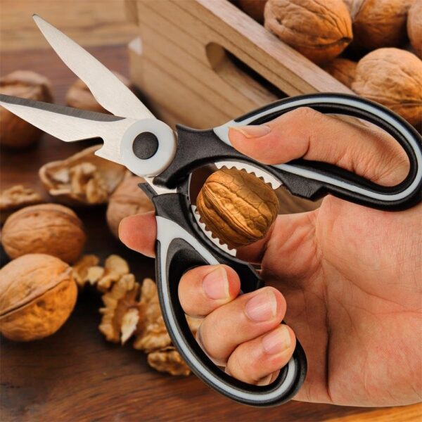 Kitchen Shears - QtoiKce Kitchen Scissors Heavy Duty Stainless Steel Food Shears for Cutting Meat, Fish, Poultry Shears Multipurpose Utility Scissors - Image 2