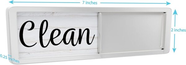 Dishwasher Magnet Clean Dirty Sign, Clean Dirty Magnet for Dishwasher, Rustic Farmhouse Kitchen Decor, Magnetic Dish Washer Sign Indicator, Sliding Rustic Dish Washer Signs, Black & White Wood - Image 4