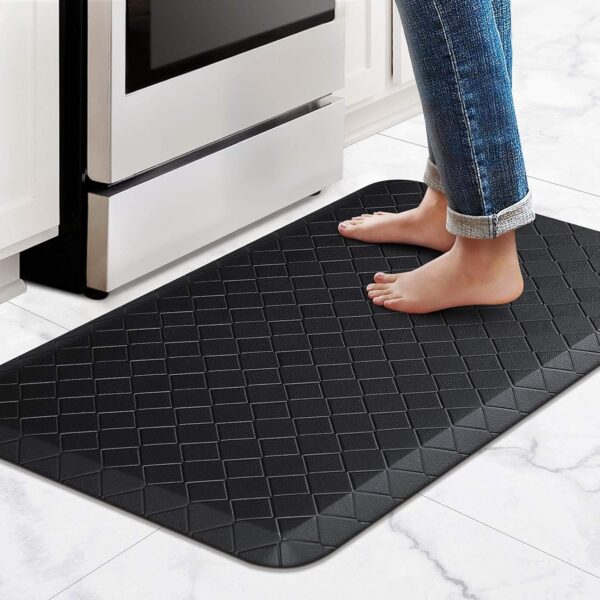 HappyTrends Floor Mat Cushioned Anti-Fatigue ,17.3"x28",Thick Waterproof Non-Slip Mats and Rugs Heavy Duty Ergonomic Comfort Rug for Kitchen,Floor,Office,Sink,Laundry,Black - Image 7