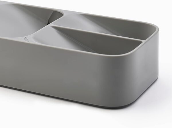 Joseph Joseph DrawerStore Compact Utensil Organizer For Kitchen Drawer Silverware, Flatware Tray, Small, Grey - Image 3