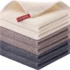 Kitinjoy 100% Cotton Kitchen Dish Cloths, 6 Pack Waffle Weave Ultra Soft Absorbent Dish Towels for Drying Dishes Quick Drying Kitchen Towels Dish Rags, 12 X 12 Inches, Mixed Color - Image 6