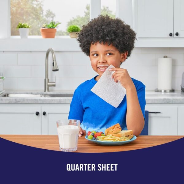 Sparkle Tear-A-Square Paper Towels, 2 Double Rolls = 4 Regular Rolls, Customizable Sheet Size Paper Towel - Image 4