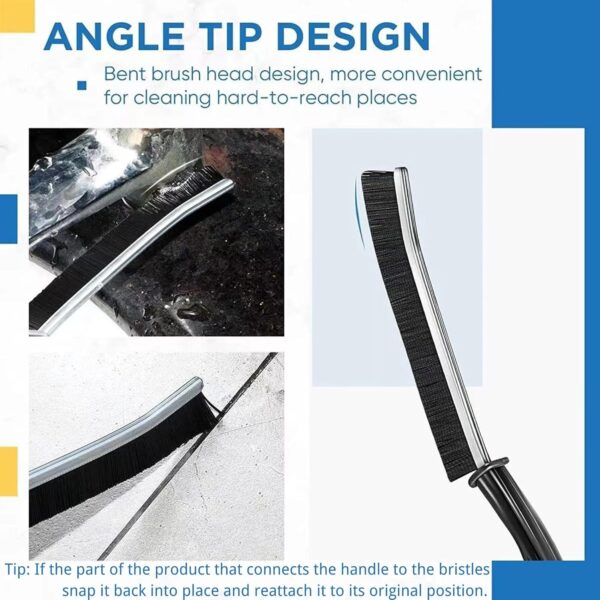 3Pcs Crevice Cleaning Brush Tool, Grout Brush Cleaning Supplies, Home Essentials, Bathroom Cleaning Brush Multifunctional Gap Scrub Hard Bristle Crevice Cleaning Brushes for Household Use - Image 5