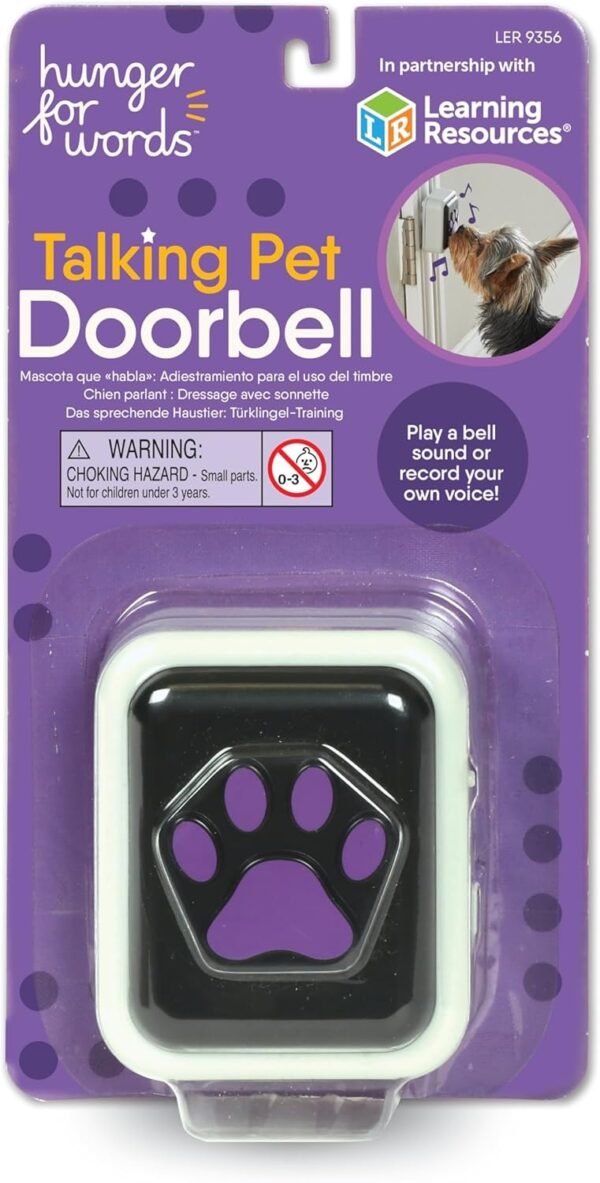 Hunger for Words Talking Pet Doorbell - 1 Piece Doorbell for Dogs, Doggie Doorbell, Perfect for Dog Potty Training, Talking Dog Buttons - Image 5