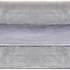 Furhaven Orthopedic Dog Bed for Medium/Small Dogs w/ Removable Bolsters & Washable Cover, For Dogs Up to 35 lbs - Faux Fur & Velvet Sofa - Smoke Gray, Medium - Image 8