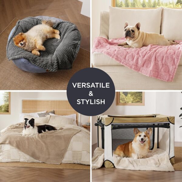 Bedsure 1 Pack 3 Dog Blankets for Small Dogs - 3pcs Washable Fluffy Fuzzy Puppy Cat Blanket with Premium 300GSM Coral Fleece Soft for Pet Kitten Doggy, 16x23, Pink - Image 5