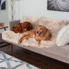 Furhaven Waterproof Throw Blanket for Dogs & Indoor Cats, Washable - Shaggy Plush Calming Long Faux Fur & Velvet Dog Blanket - Taupe, Extra Large/XL... - Image 3