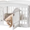 IRIS USA 24" 4-Panel Pet Dog Puppy Playpen with Door, for Puppies and Small Dogs, Keep Pets Secure, Easy Assemble, Fold It Down, Easy Storing, Customizable, White - Image 6