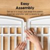 IRIS USA 24" 4-Panel Pet Dog Puppy Playpen with Door, for Puppies and Small Dogs, Keep Pets Secure, Easy Assemble, Fold It Down, Easy Storing, Customizable, White