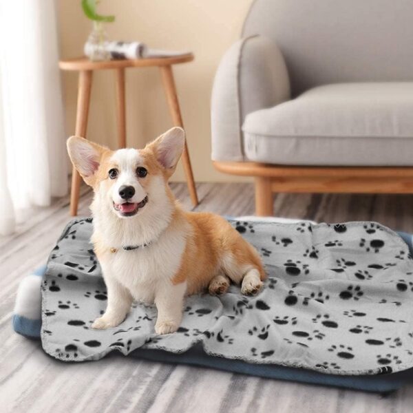 Comsmart Dog Blankets for Small Dogs, 6 Pack Puppy Blanket Cute Paw Print Pet Blanket for Dog, Puppy, Cat, Kitten, 24x28 inches - Image 3