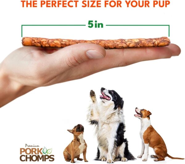 Pork Chomps Dog Chews, 5-inch Munchy Sticks, Assorted Flavors, 50 Count (Pack of 1) - Image 2