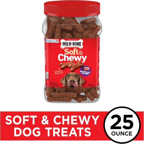 Milk-Bone Soft & Chewy Dog Treats, Beef & Filet Mignon Recipe, 25 Ounce - Image 5