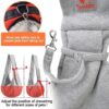 Tomkas Small Dog Sling Carrier - Classic Pocket & Classic Strap - for 3-10 lbs Pets(Grey) - Image 4