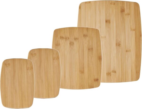 Farberware 4-Piece Reversible Bamboo Cutting And Charcuterie Board Set, Assorted Size - Image 5